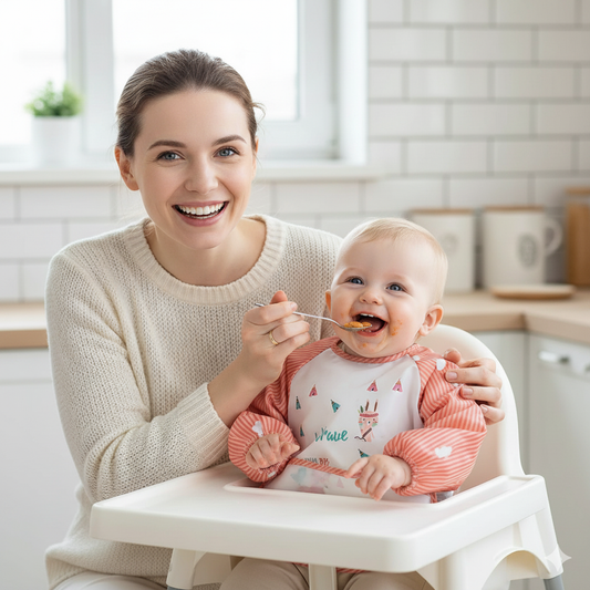 Praktisches Lätzchen mit langen Ärmeln – Schutz beim Essen & kreativen Spielen für Babys