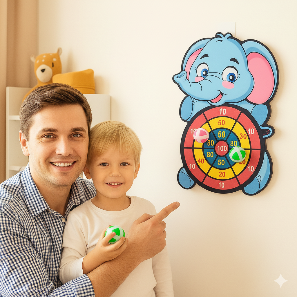 Klettball Wurfspiel für Kinder | Sicher & Weich | Pädagogisches Lernspielzeug | Fördert Koordination & Konzentration