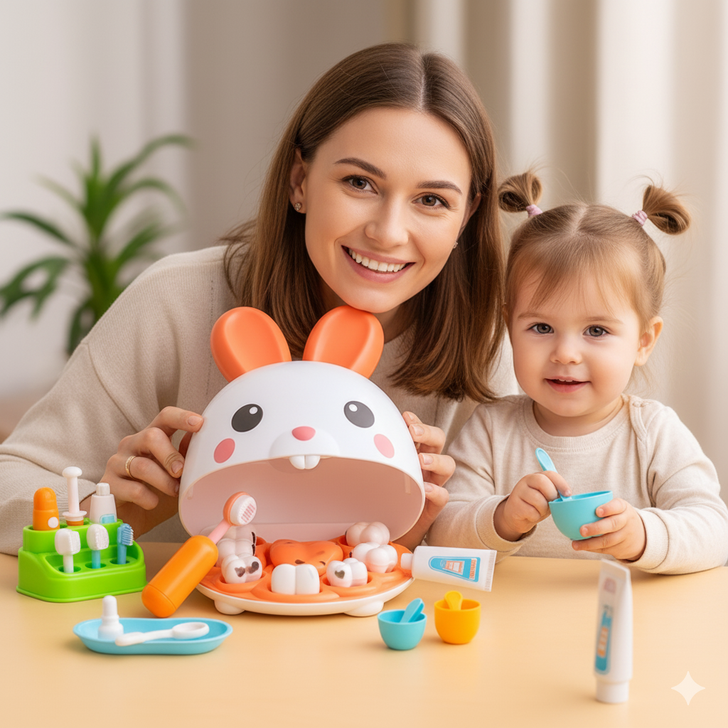 Zahnarzt-Set für Kinder | Spielerisch Zähne putzen lernen & Angstfrei zum Zahnarzt