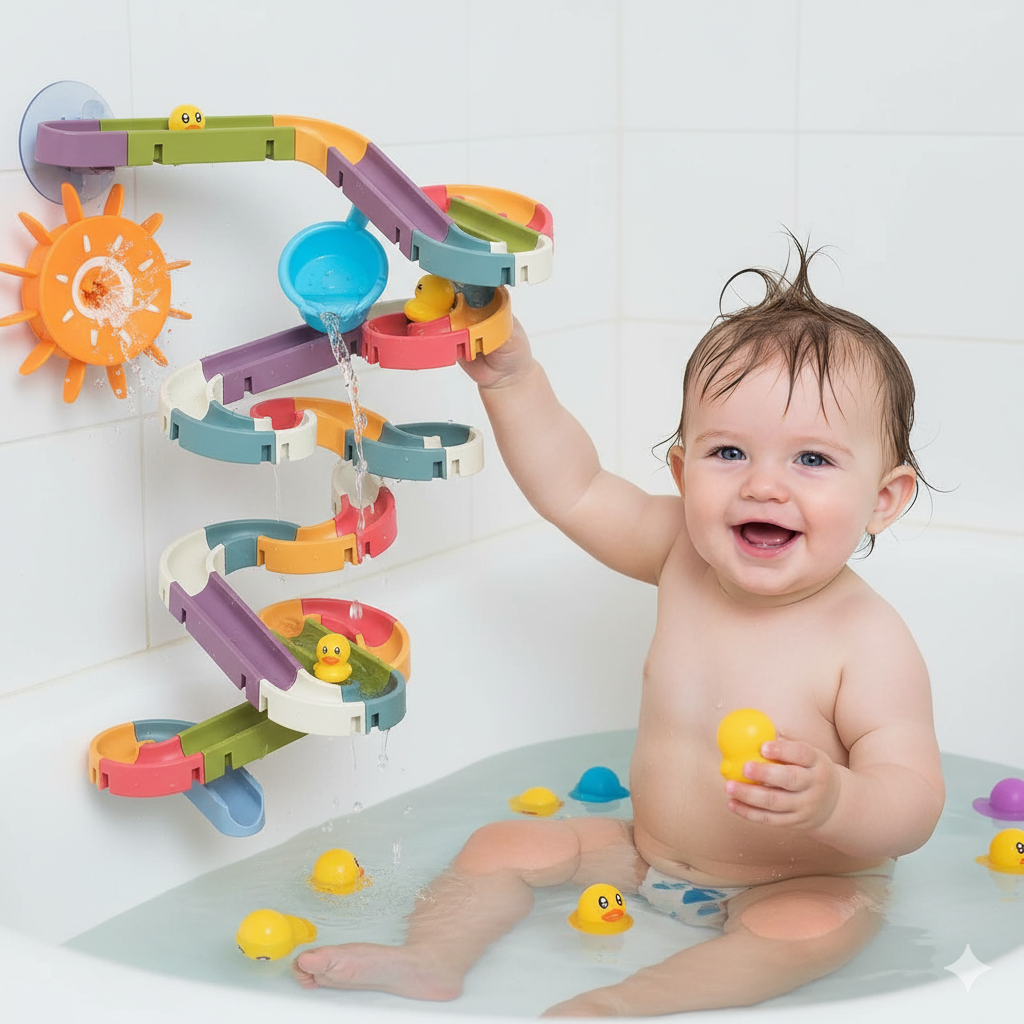 Badezeit-Freude Rutsche | Anpassbares Wasserspiel Kleinkind