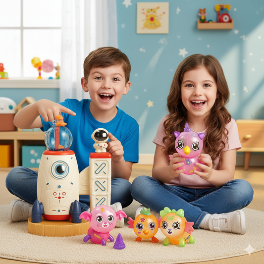 SpaceBalloon DIY Ballonset Kinder | Kreatives Bastelset zum Bauen von Tieren, Raketen & Figuren | Lernspielzeug