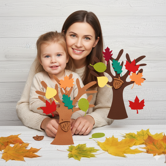 Kreatives Filz-Bastelset: Ganzjährige Deko von Halloween bis Weihnachten – Fördert Feinmotorik & Fantasie