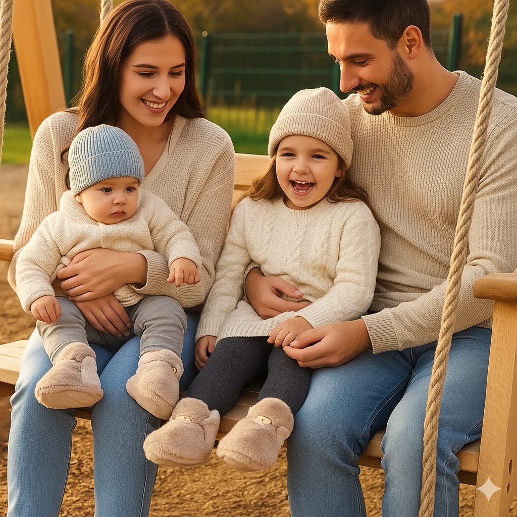 Flauschige Sockenschuhe für Babys