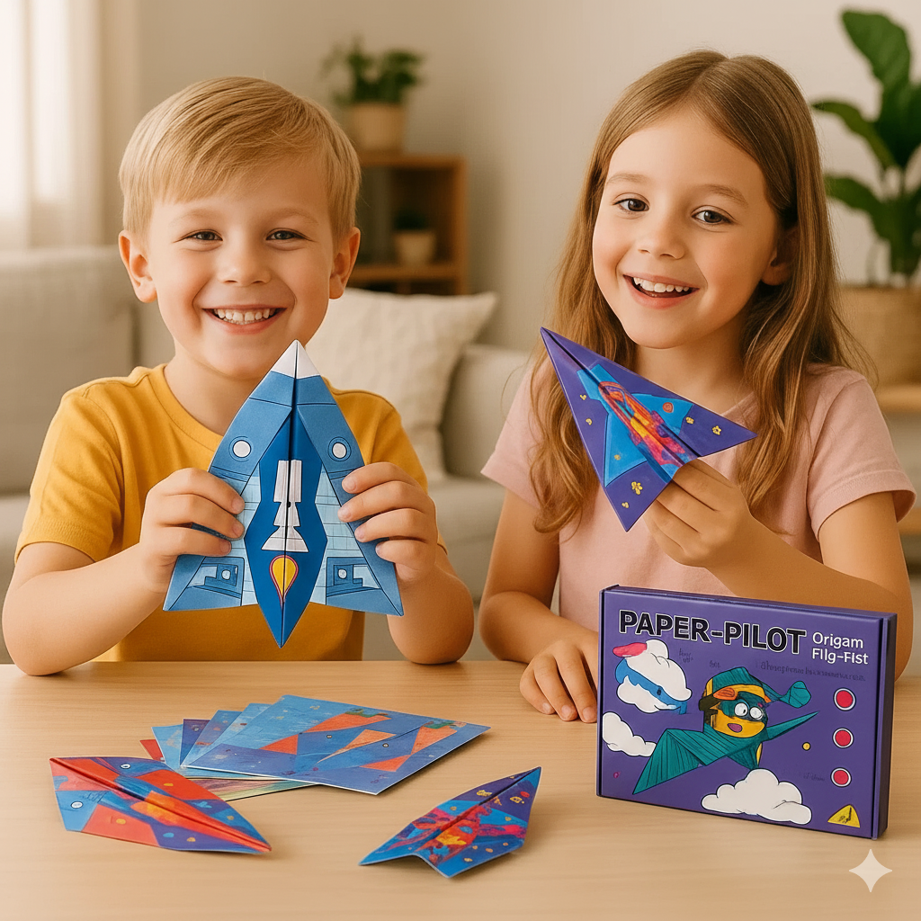 Fold It. Fly It. Love It ✈️  Origami Paper Plane Kit – Creative Folding & Flying Fun for Kids