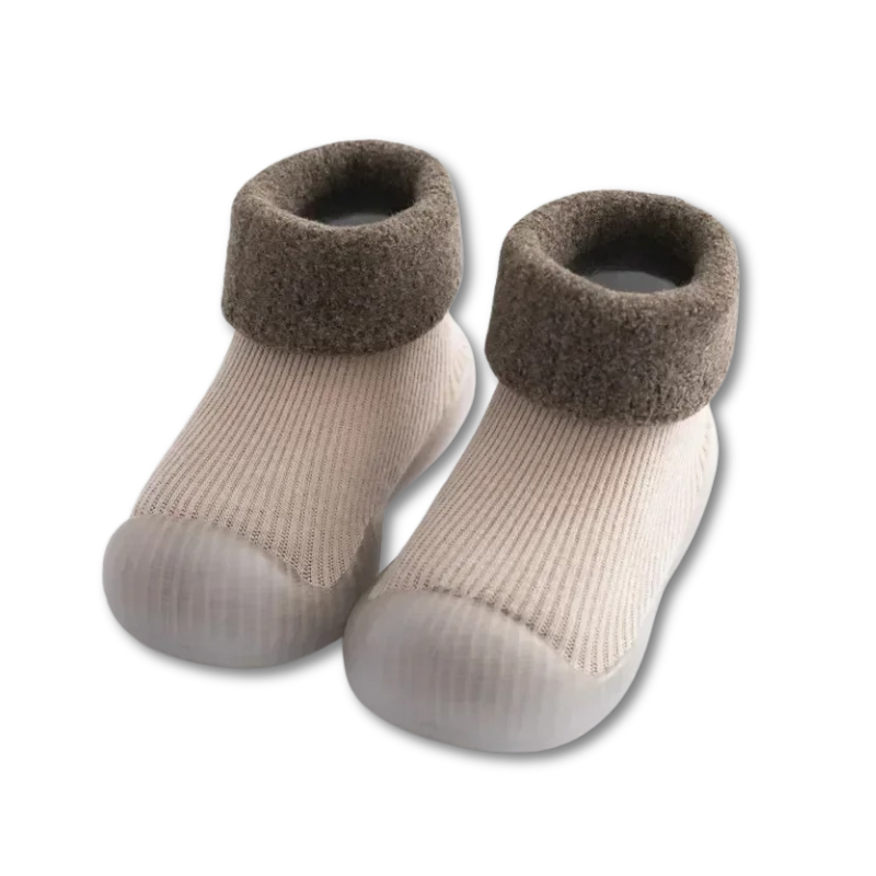 Strick-Babyschuhe Wollies | Ultraweiche Komfort Socken mit flexibler Sohle | Atmungsaktiv & Sanft zur Haut