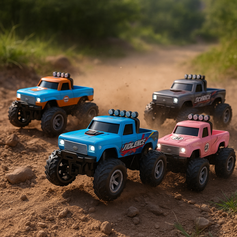 Mini RC Monstertruck: Metall-Chassis, High-Speed, LED-Licht – Ultrakompakt & Präzise Steuerung