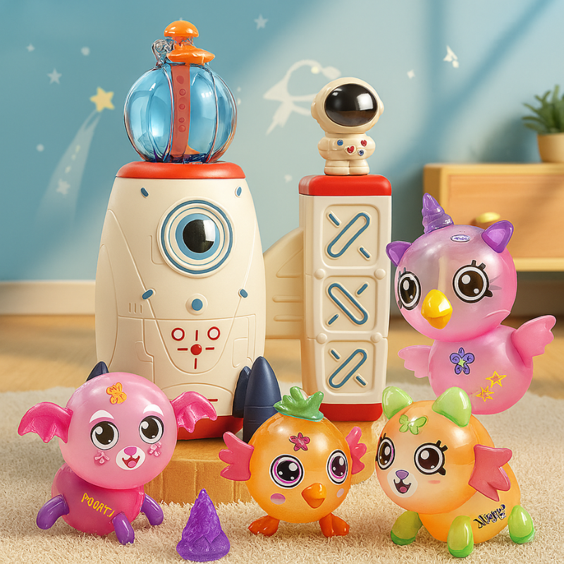 SpaceBalloon DIY Ballonset Kinder | Kreatives Bastelset zum Bauen von Tieren, Raketen & Figuren | Lernspielzeug