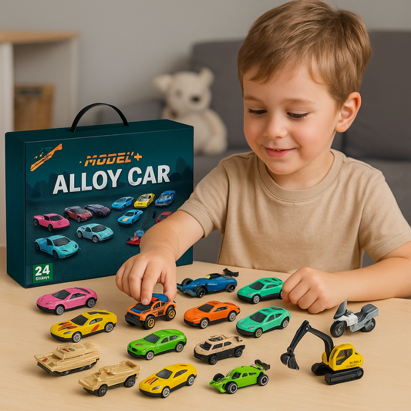 Adventskalender mit 24 Rückzieh-Autos für Kinder – tägliche Überraschungen & Festtagsspaß