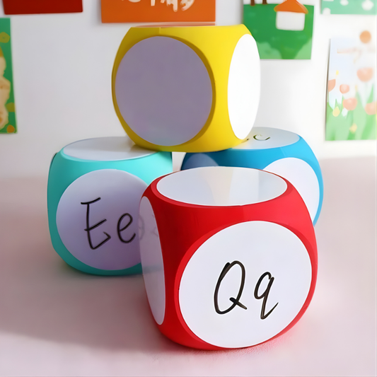 Wiederbeschreibbare Lernwürfel für Kinder – interaktives Lernspiel zur Förderung von Kreativität und frühem Lernen