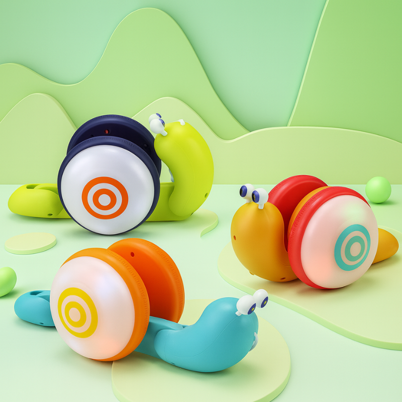 Interaktives Laufspielzeug Schnecke mit Licht & Musik – fördert erste Schritte, Gleichgewicht & Koordination