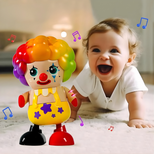 Tanzendes Clownspielzeug mit Musik & Licht – interaktives Babyspielzeug zur Förderung von Bewegung und Koordination