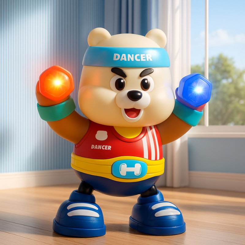 Tanzbär Musikspielzeug Kinder | Interaktiver Bär mit Licht & Tanzfunktion | Fördert Bewegung & Rhythmusgefühl