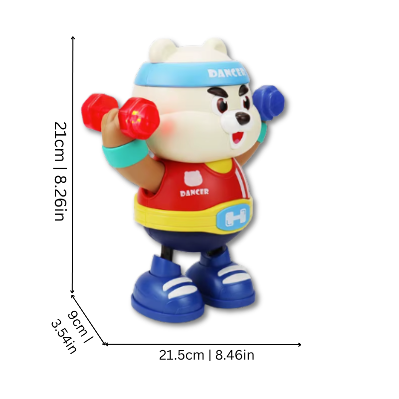 Tanzbär Musikspielzeug Kinder | Interaktiver Bär mit Licht & Tanzfunktion | Fördert Bewegung & Rhythmusgefühl