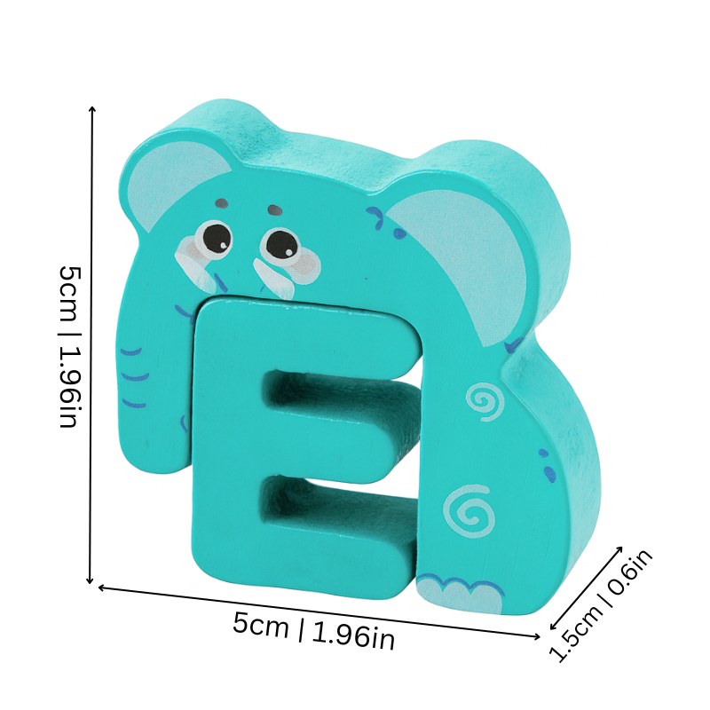 Holz Alphabet Puzzle – Pädagogisches Lernspiel für Kinder: Buchstabenerkennung, Wortschatz & Motorik fördern