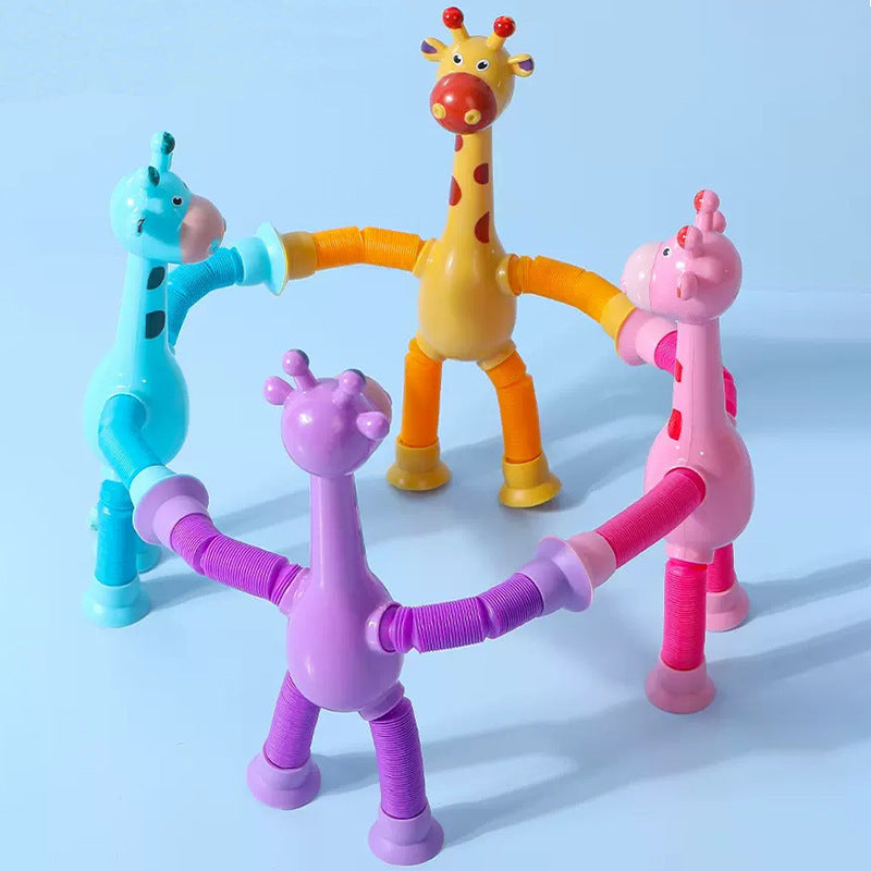 Sensorische Saugnapf Giraffe – Baby Spielzeug für Greifen, Fühlen & Frühförderung