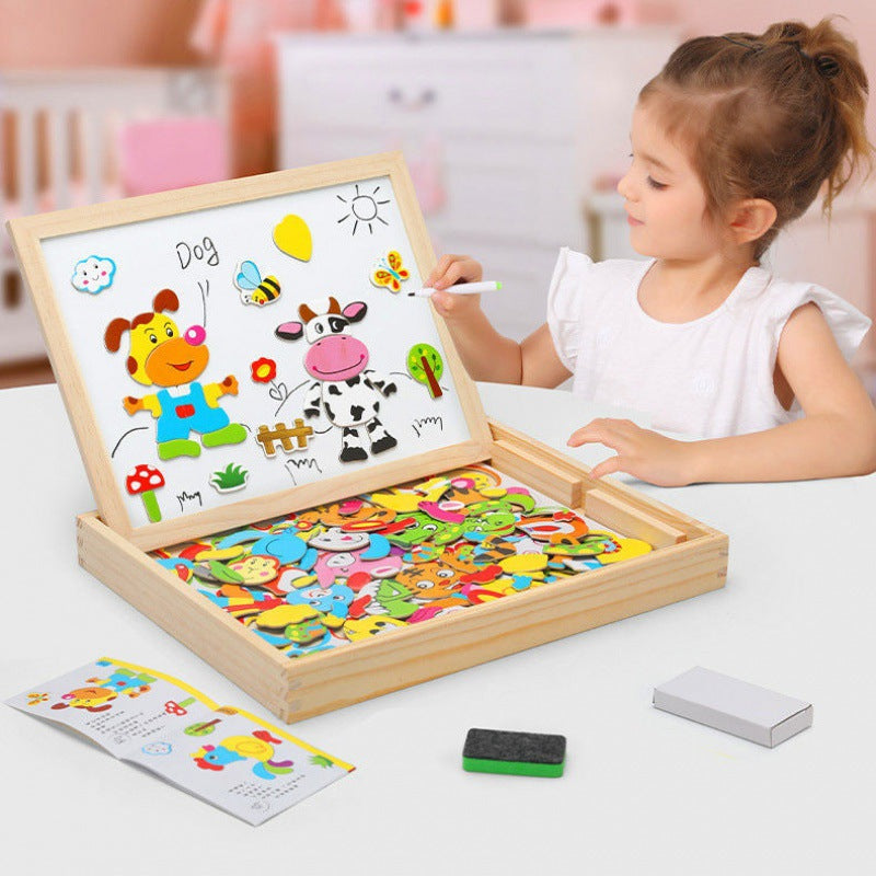 Doppelseitige Montessori Zeichentafel – Baby & Kinder Spielzeug zum Schreiben, Malen & Lernen