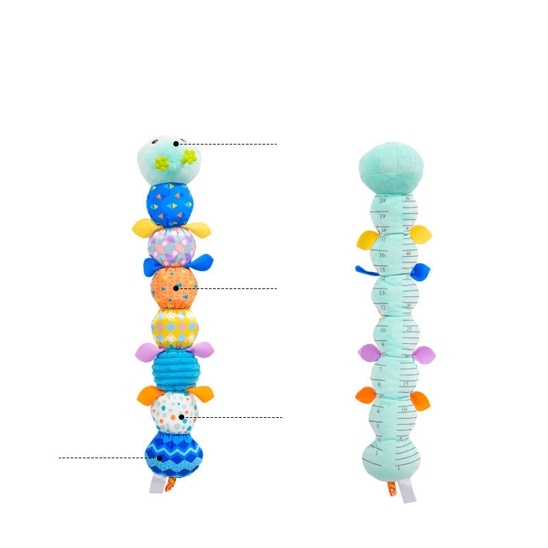 Sensorische Plüsch Rassel & Musik Raupe – Baby Spielzeug für Greifen, Hören & Frühförderung