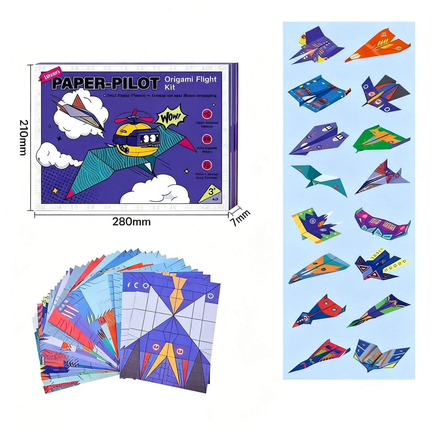 Fold It. Fly It. Love It ✈️  Origami Paper Plane Kit – Creative Folding & Flying Fun for Kids