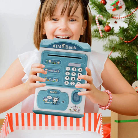 Kinder-Bank | Interaktive Spardose mit Fingerabdruck & Licht