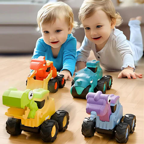 Dino-Crew | Dinosaurier-Set mit Drück-und-Los Funktion