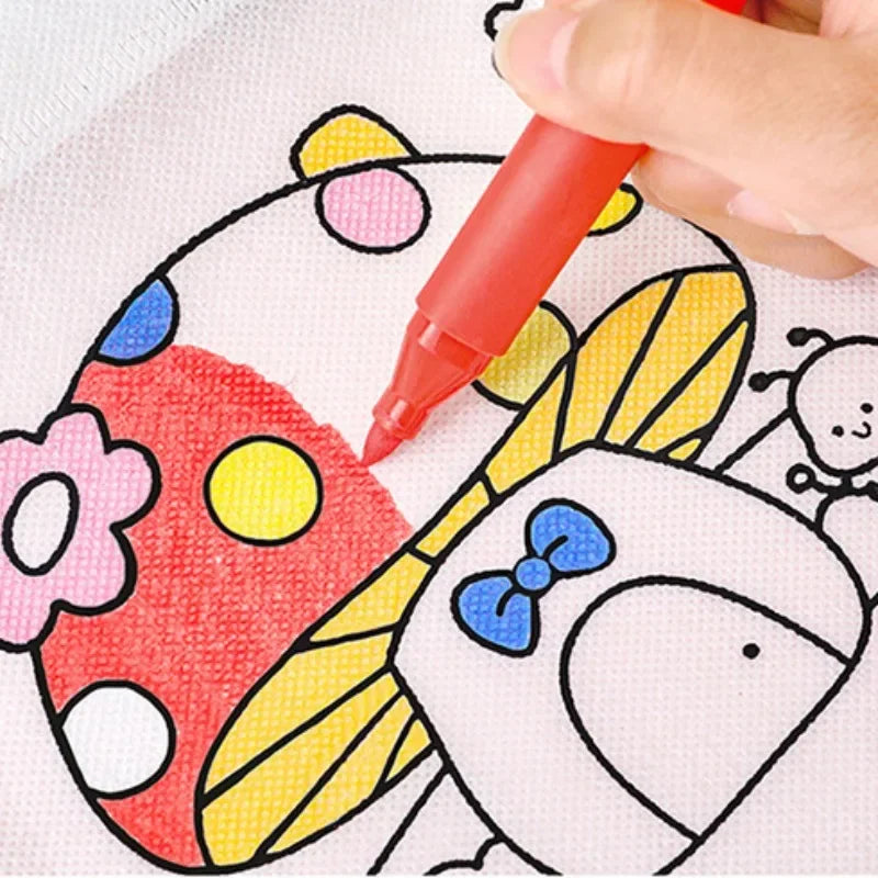 Kinder Bastel und Mal Taschen Set mit Stiften