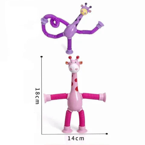 Sensorische Saugnapf Giraffe – Baby Spielzeug für Greifen, Fühlen & Frühförderung