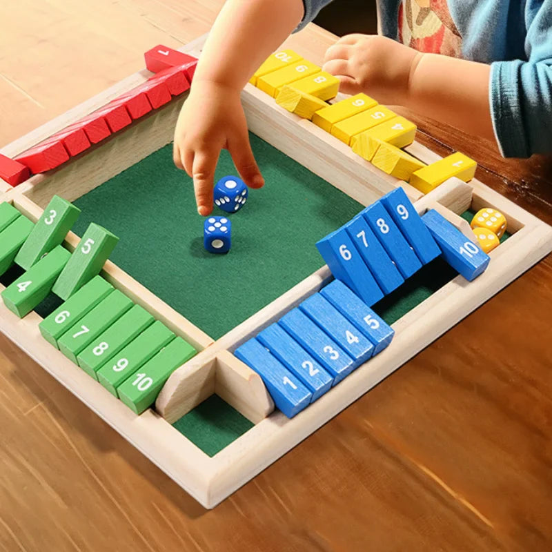 Classic Shut The Box Dice Game – Fun Family & Travel Game for 2–4 Players