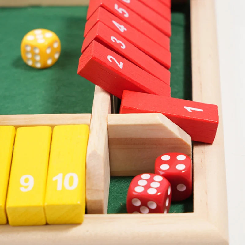 Classic Shut The Box Dice Game – Fun Family & Travel Game for 2–4 Players