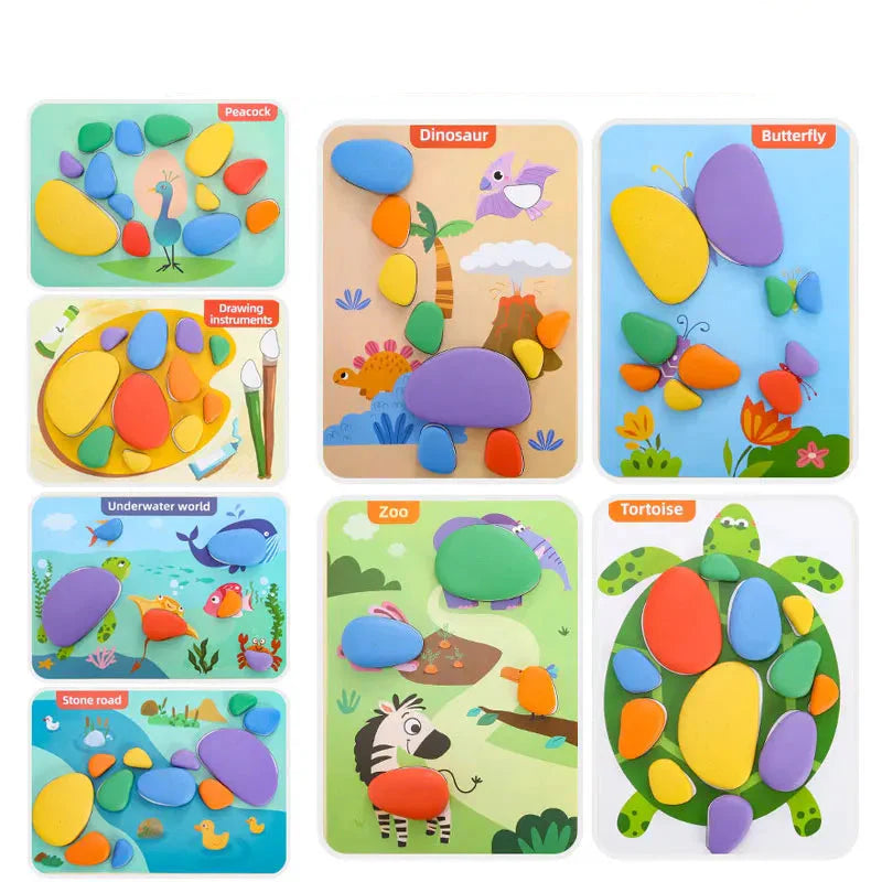 Pädagogisches Montessori Farben und Formen Puzzle und Rätsel Set