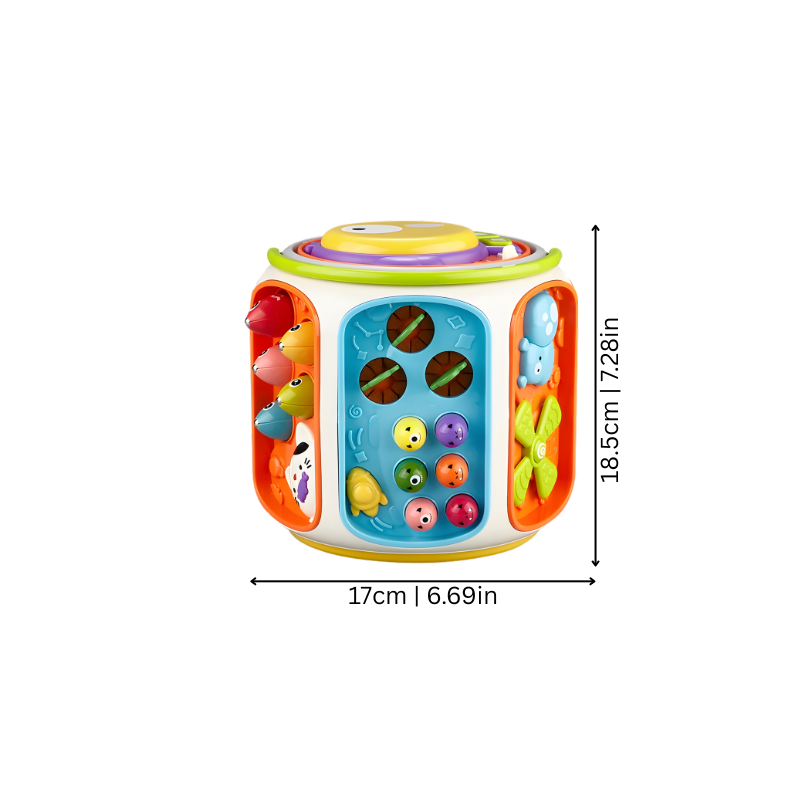 Interaktiver Lernwürfel mit Musik & Licht – fördert Motorik, Kreativität und frühes Lernen