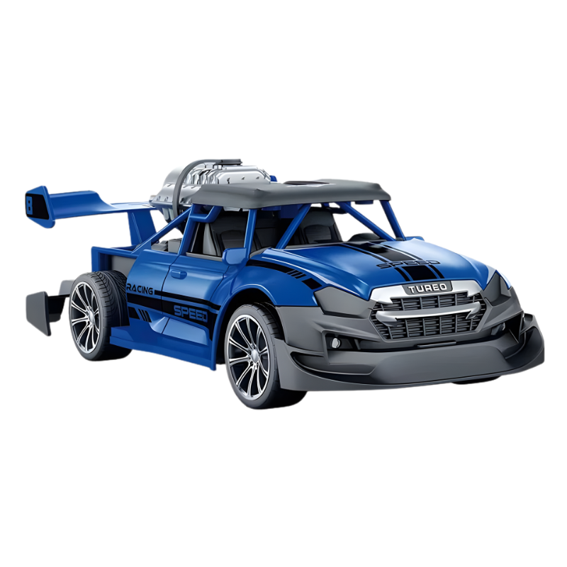 FLITZEN RC Stunt Racer Polizei | Ferngesteuertes Auto mit Nebelspray "Nitro" Effekt | 360° Drehung & LED Licht