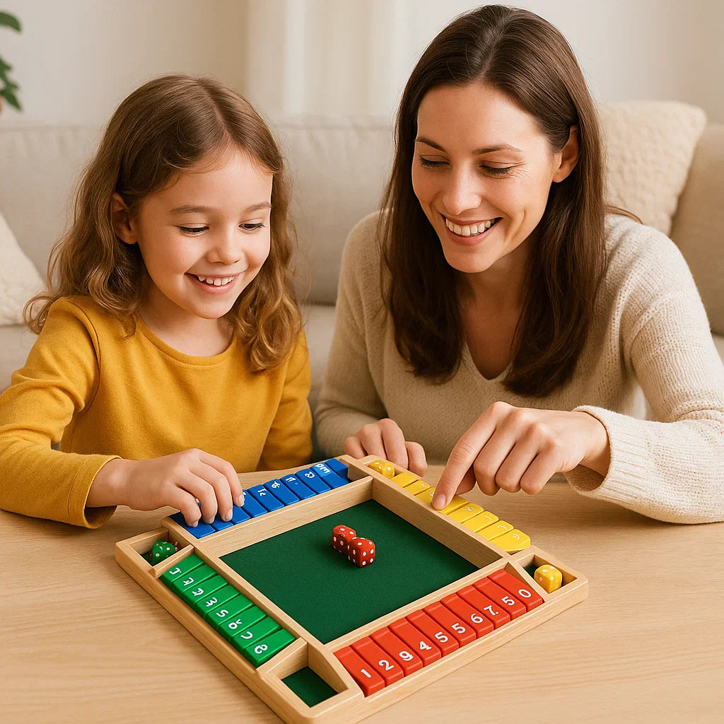 Classic Shut The Box Dice Game – Fun Family & Travel Game for 2–4 Players
