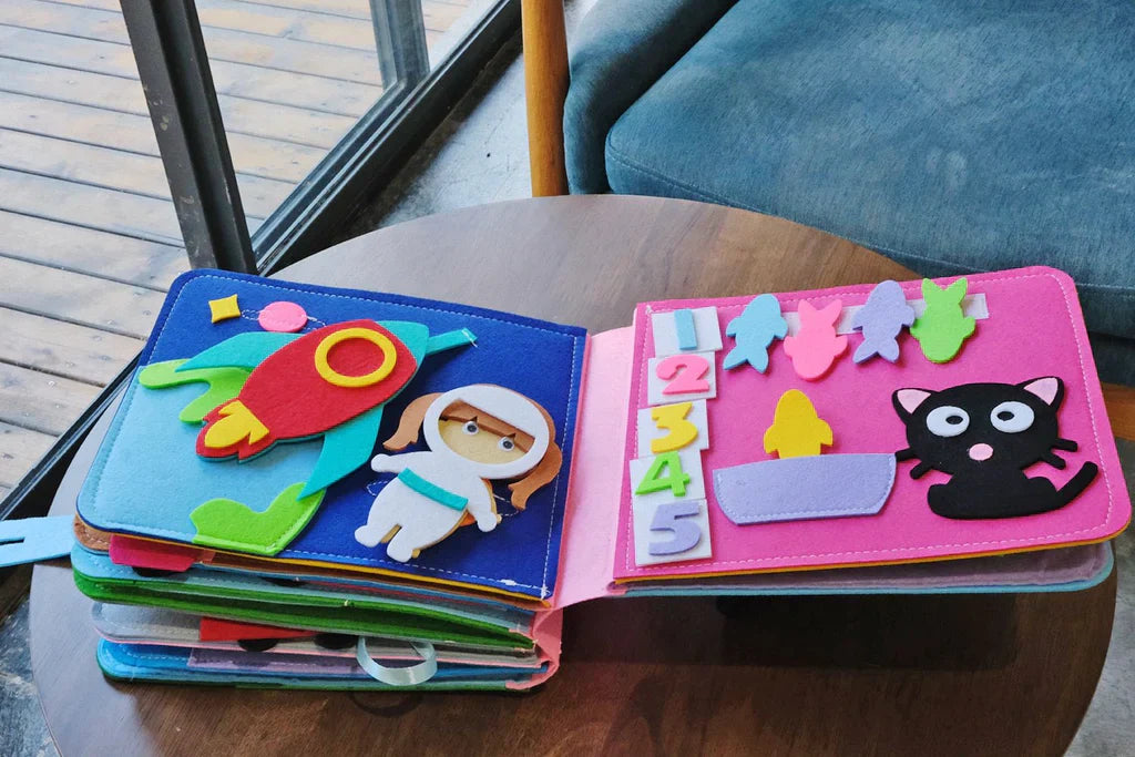 Montessori FilzBuch | Feinmotorik & Kognitive Skills