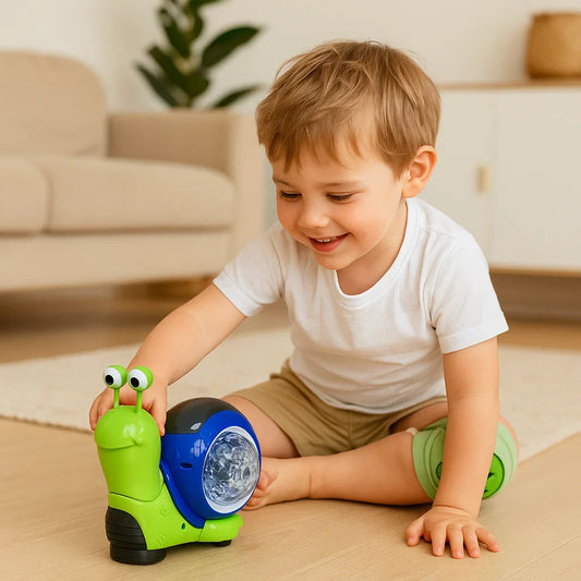 Leuchtende und Musik Spielende Schnecke Krabbelspielzeug